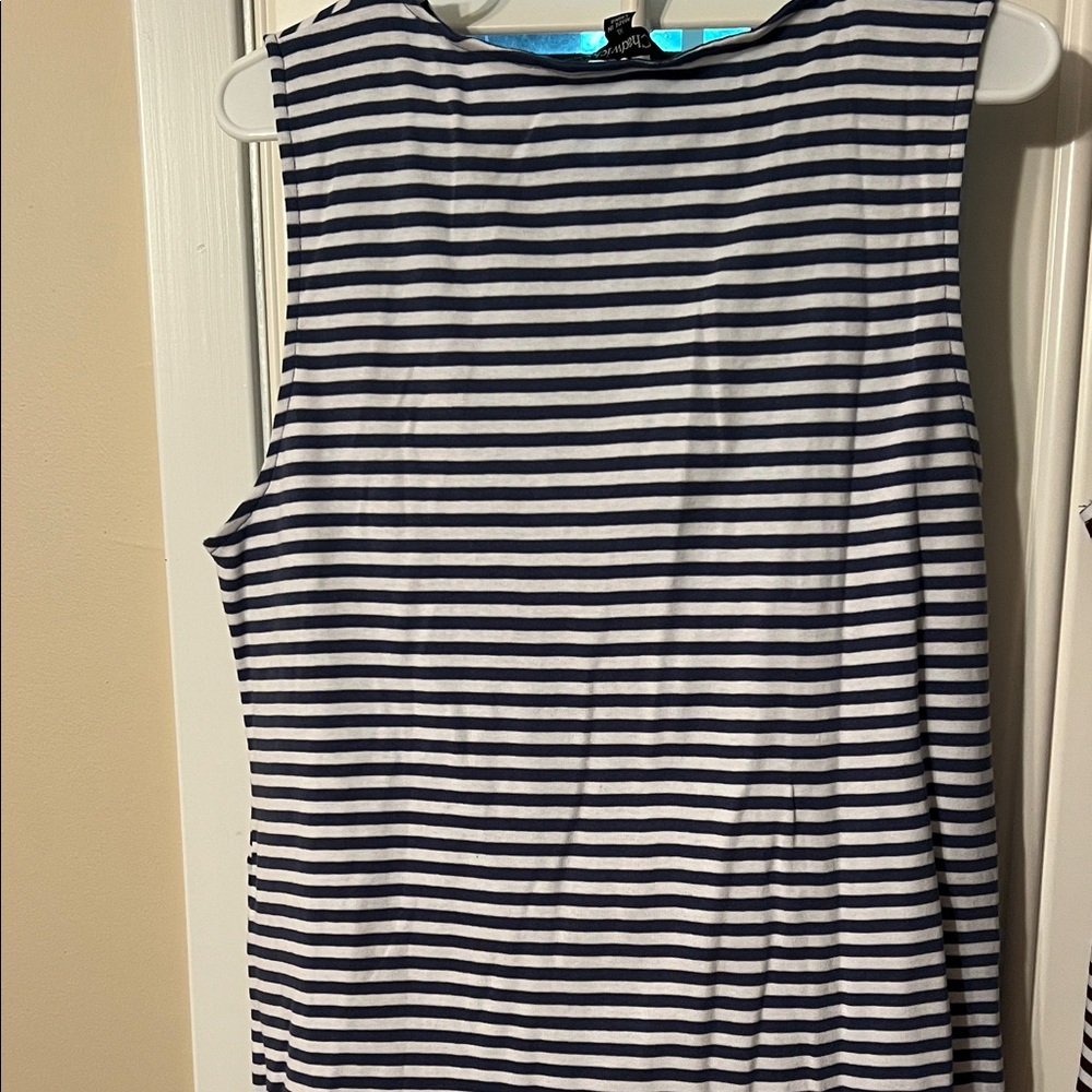 Chadwicks Navy and White Striped Tank Top - Picture 5 of 6